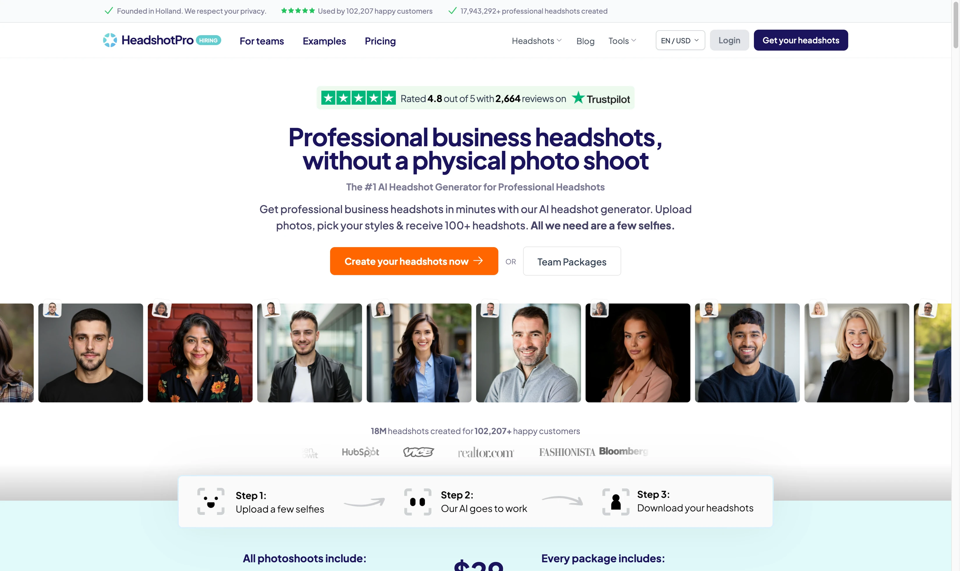 HeadshotPro sample